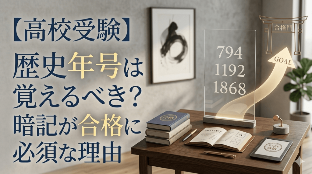 【高校受験】歴史年号は覚えるべき?暗記が合格に必須な理由