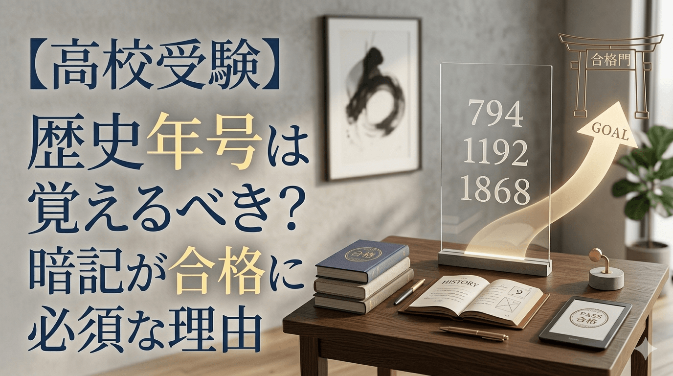 【高校受験】歴史年号は覚えるべき？暗記が合格に必須な理由